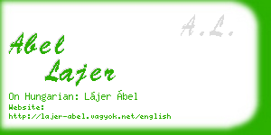 abel lajer business card