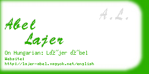 abel lajer business card